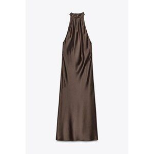 ZARA HALTER MIDI DRESS